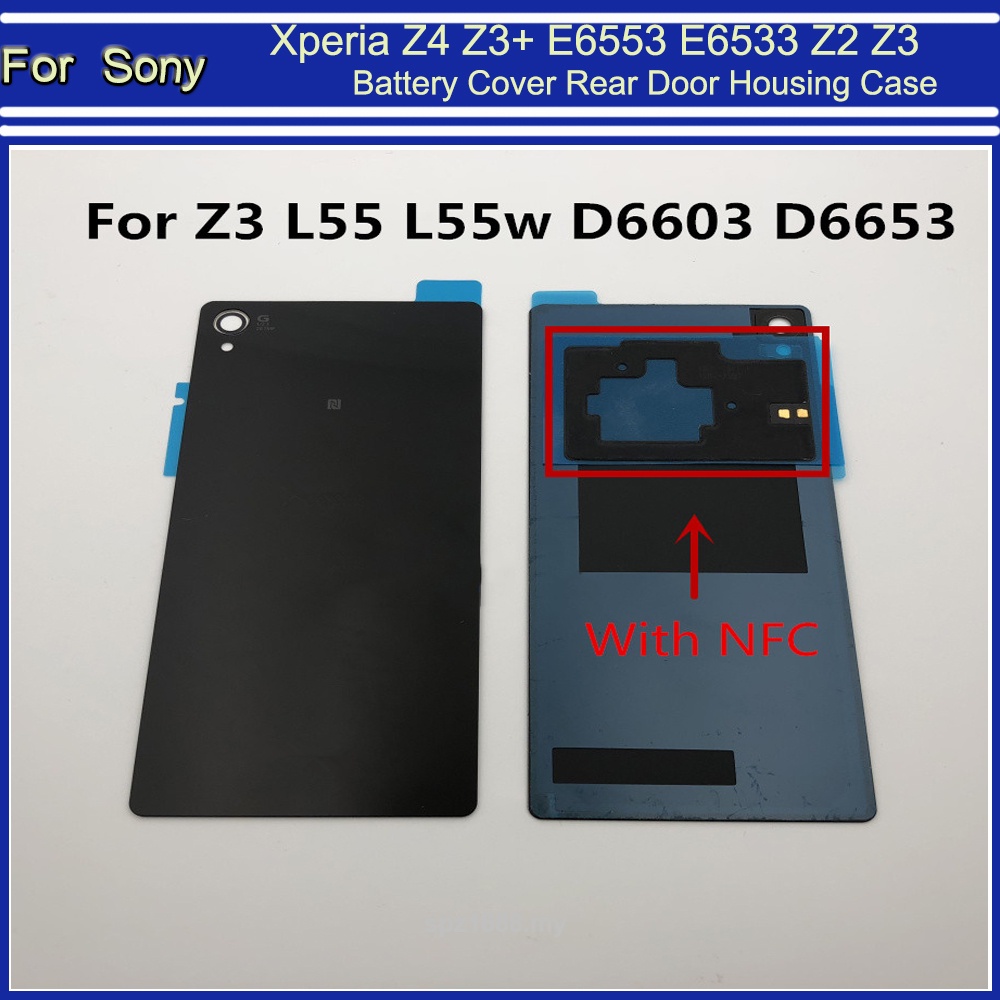 1 Nắp Lưng Điện Thoại Bằng Kính Cho Sony Xperia Z4 Z3 + Z3 Plus E6553 E6533 Z2 Z3 Z1