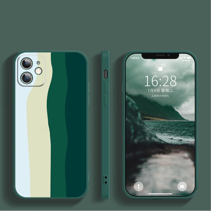 iPhone 11 Xs Max Xr X 7 8 Plus Se 2020 RAINBOW CASE Vỏ silicon lỏng nguyên bản