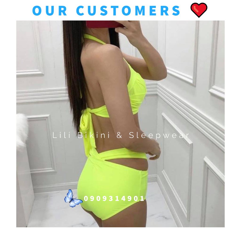 Bikini màu xanh, vàng Neon, xanh chuối màu cực kì xinh và nổi bật, monokini một mảnh và bộ bơi 2 mảnh tôn dáng cạp cao