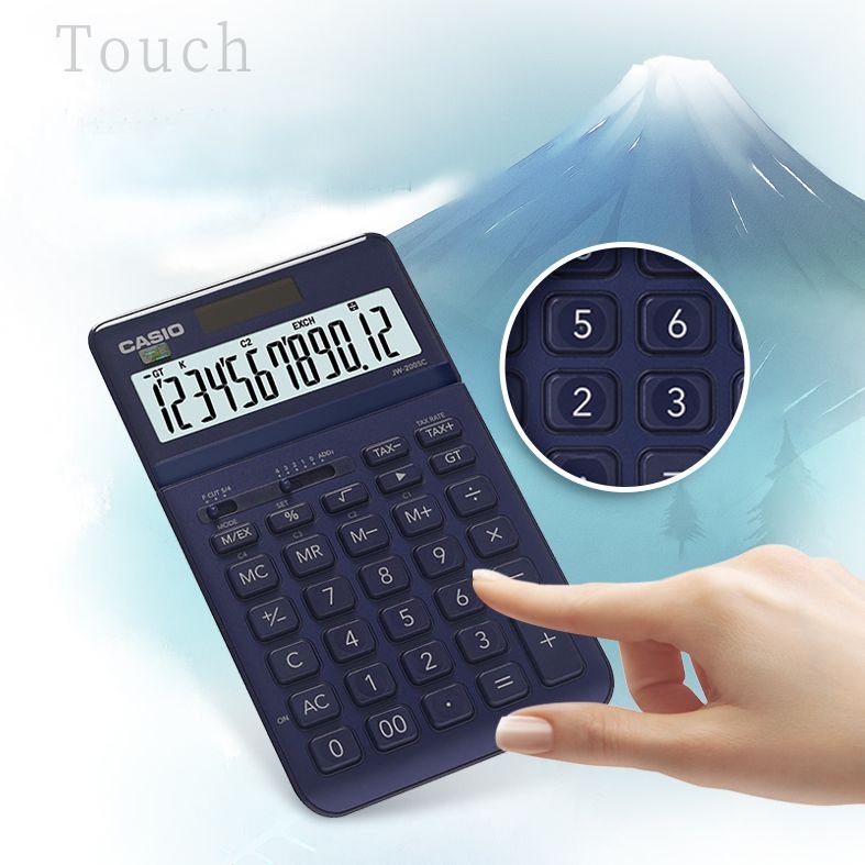 MÁY TÍNH SẮC MÀU CASIO JW200SC CÓ THỂ NÂNG HẠ MÀN HÌNH CHỐNG LÓA