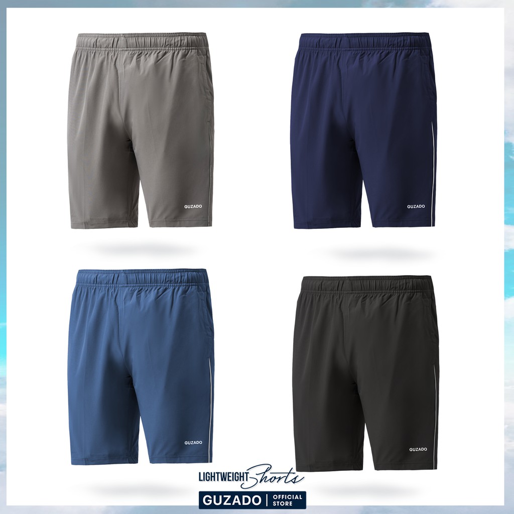 Quần Short Gió Nam Guzado(4 Màu), Vải Mềm Mịn, Siêu Nhẹ, Dáng Thể Thao, Vận Động Thoải Mái QSG2202