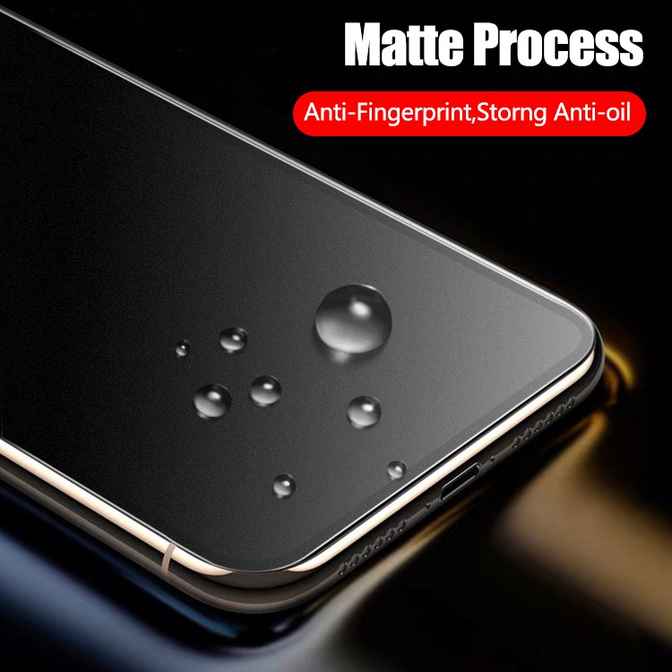 Kính Cường Lực Nhám Full Màn Chống Vân Tay iPhone 12 13 Pro Max 11 XS XR X 6 6S 7 8 Plus