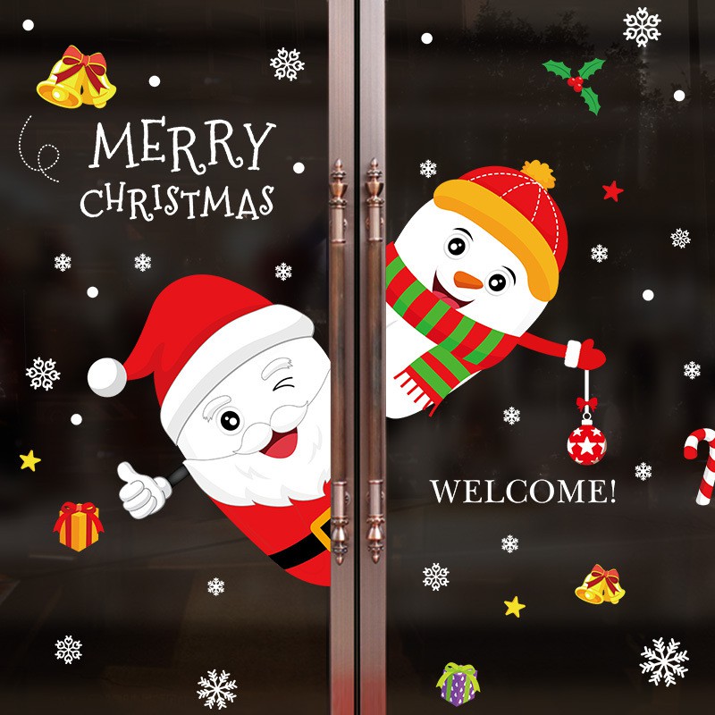 Decal dán tường , dán kính chào Noel - Giáng sinh 02