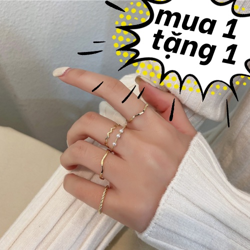 Set nhẫn 5  chiếc đơn giản cá tính