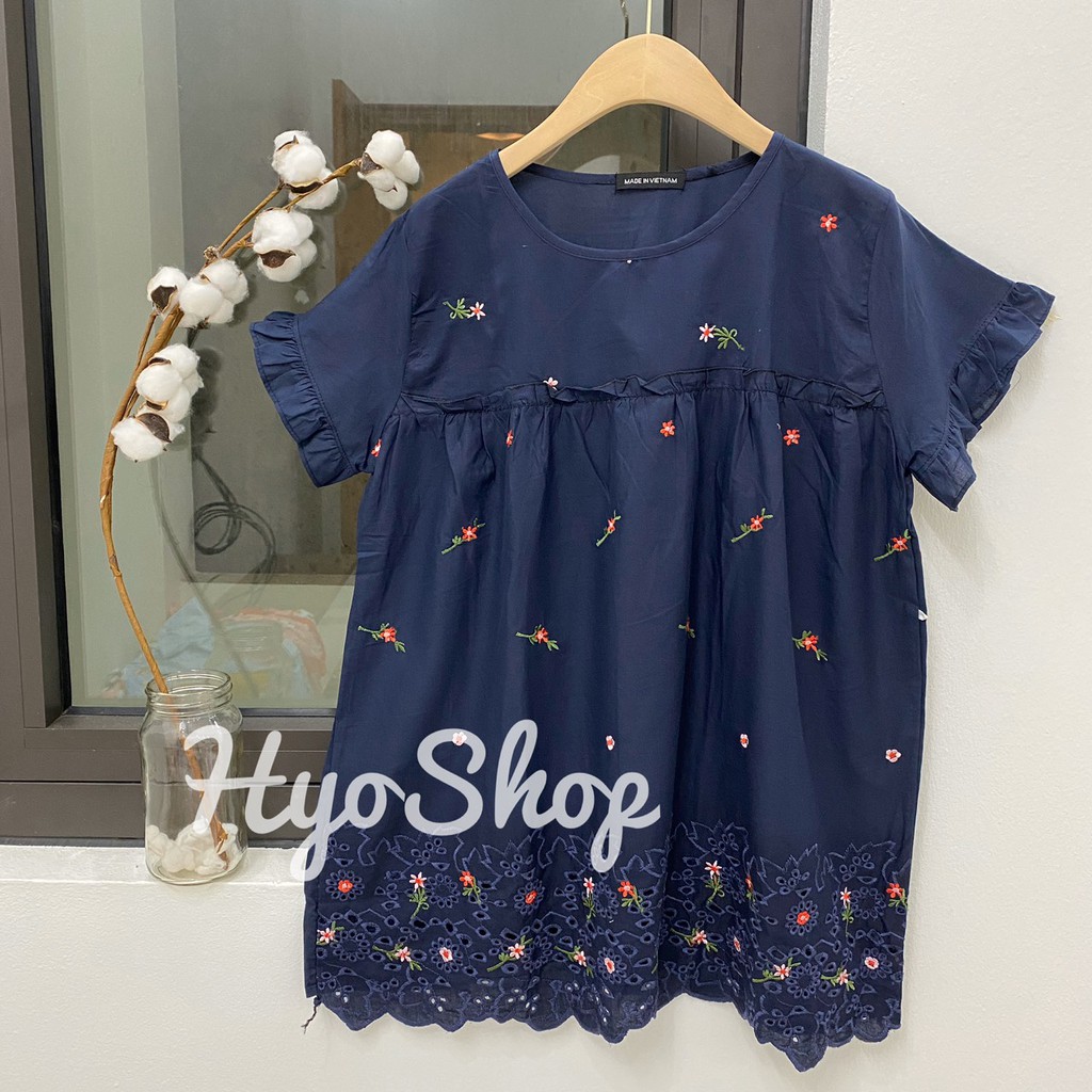 Áo Bầu Xinh Thêu Hoa Chất Đẹp