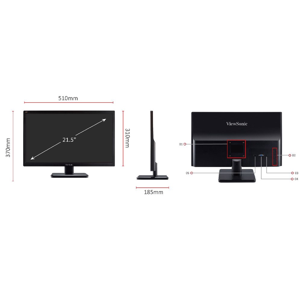 Màn Hình Viewsonic VA2223-H 22 inch Full HD - Hàng Chính Hãng