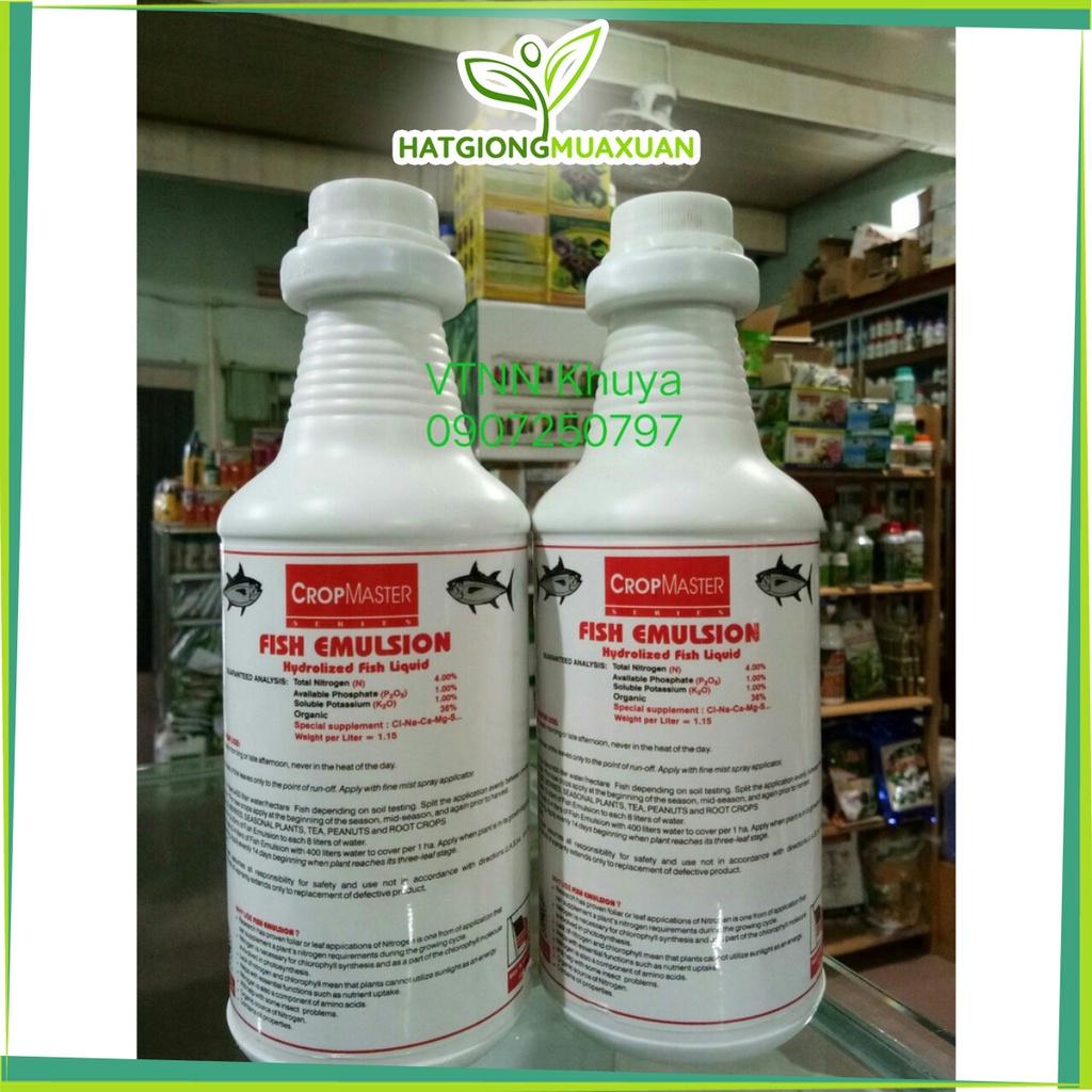 [SIEURE] Phân bón hữu cơ Đạm cá Mỹ FISH EMULSION 250ml hàng đẹp, phân phối chuyên nghiệp.