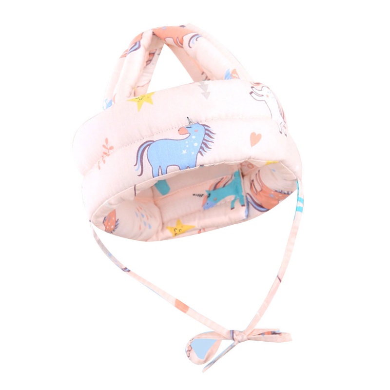 Mũ Bảo Hiểm Bảo Vệ Đầu Chống Va Chạm Bằng Vải Cotton Dành Cho Trẻ Sơ Sinh