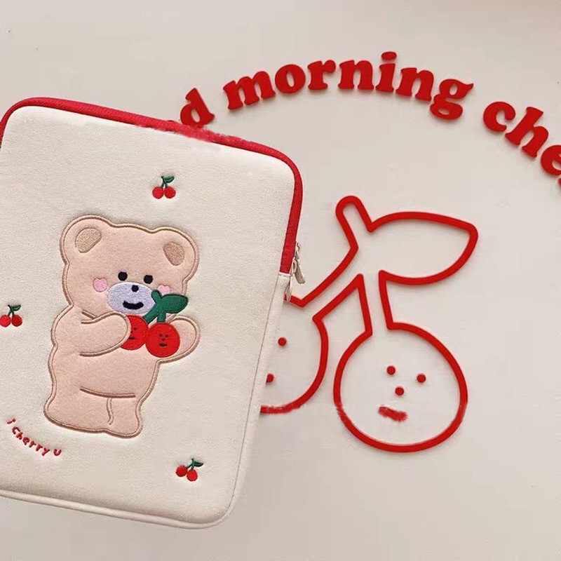 Bentoy Milkjoy túi đựng máy tính xách tay hình gấu thời trang Hàn Quốc cho ipad 15 13 11 10,5 10,2 | BigBuy360 - bigbuy360.vn