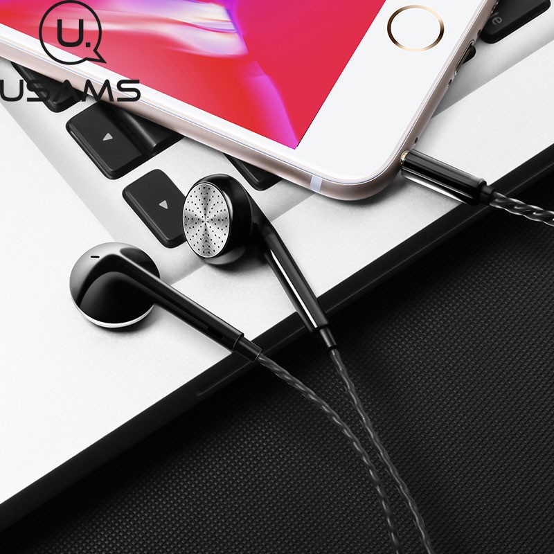Tai nghe USAMS EP-20 chính hãng với 3 màu sắc dùng cho iPhone và Android