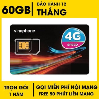 Sim nghe gọi Vina trọn gói 1 năm, VD14912T, miễn phí nghe gọi không giới hạn, 120Gb tháng