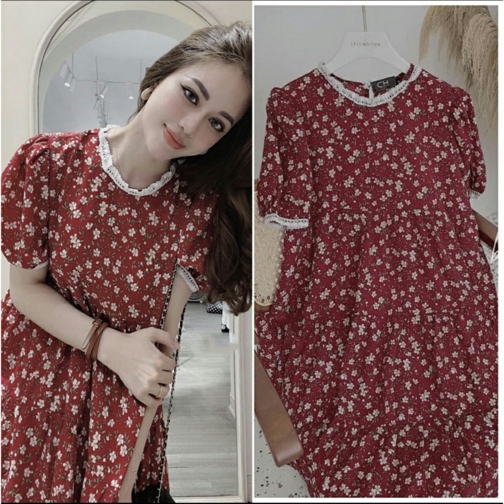 Váy Bầu Mùa Hè Hoa nhí Dáng Suông. Đầm Bầu Thiết Kế Công Sở Đi Làm Đi Chơi Dễ Thương A029 Lin Store66