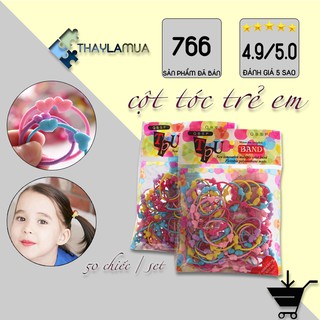 Chun buộc tóc - Thun cột tóc nhiều màu cho bé SET 50 chiếc