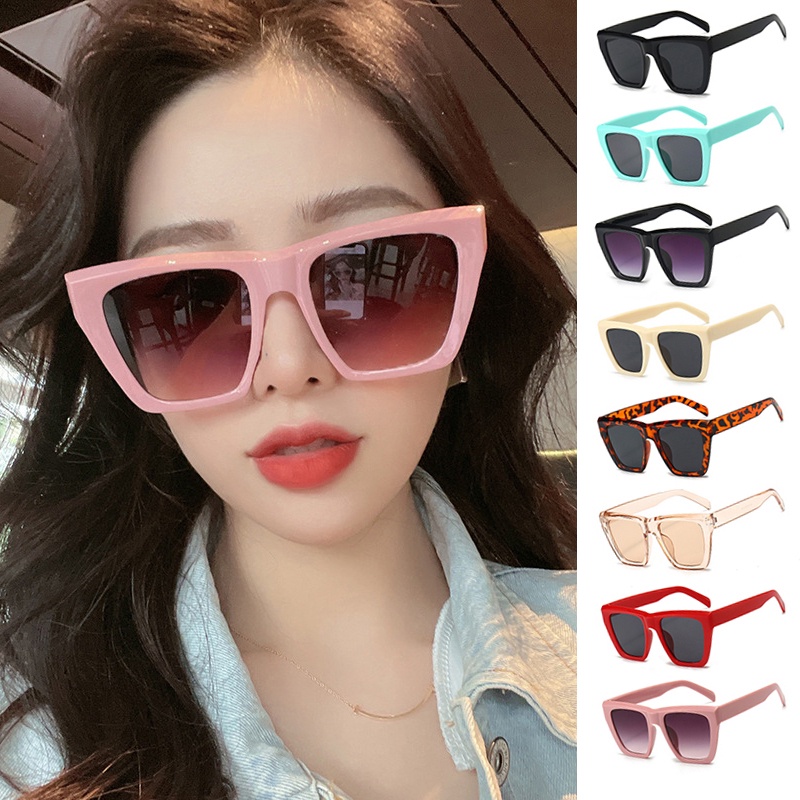 Kính Mát Gọng Vuông Lớn Chống Tia UV400 Thời Trang Cho Nữ