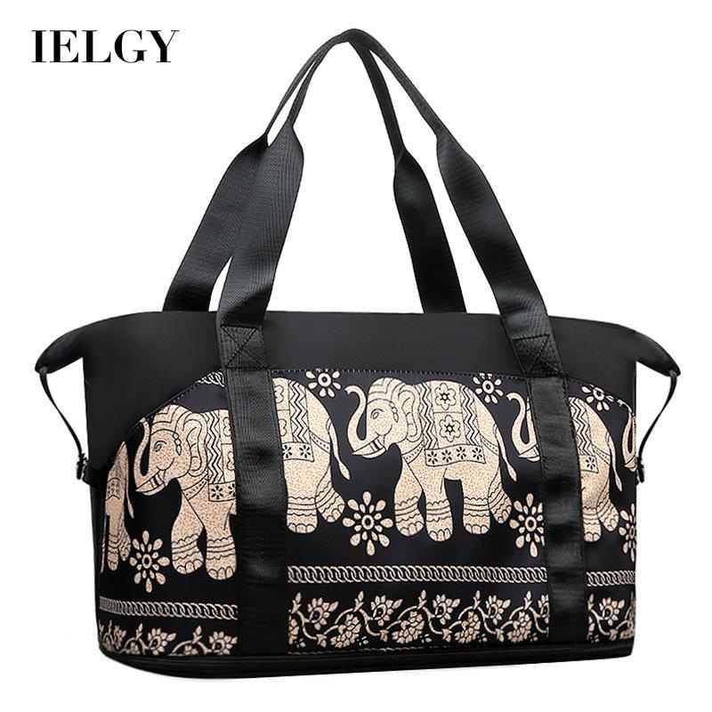 Ielgy Túi Xách Sức Chứa Lớn Có Chia Ngăn Khô Và Ướt Cho Nữ