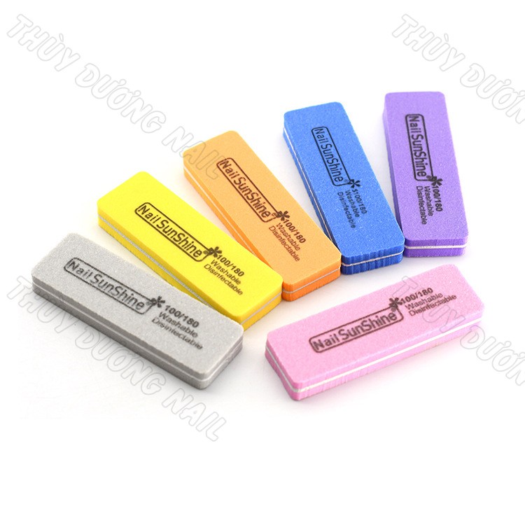 Phào dũa móng chữ nhật SunShine, 2 mặt nhám chuyên dùng làm nail (Màu ngẫu nhiên)