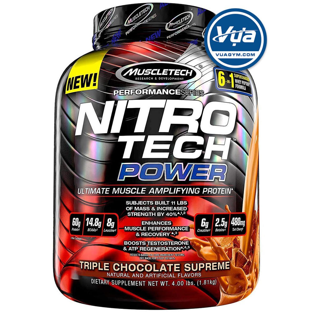 Sữa tăng cơ MuscleTech Nitro-Tech Power (4 Lbs)