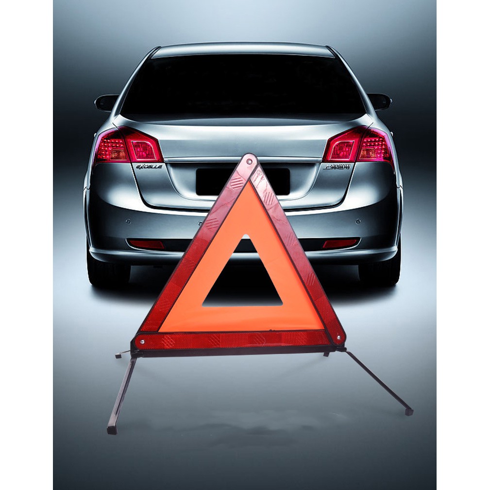 Biển Cảnh Báo Nguy Hiểm - Biển Tam Giác phản quang cảnh báo cho xe hơi gấp gọn tiện lợi