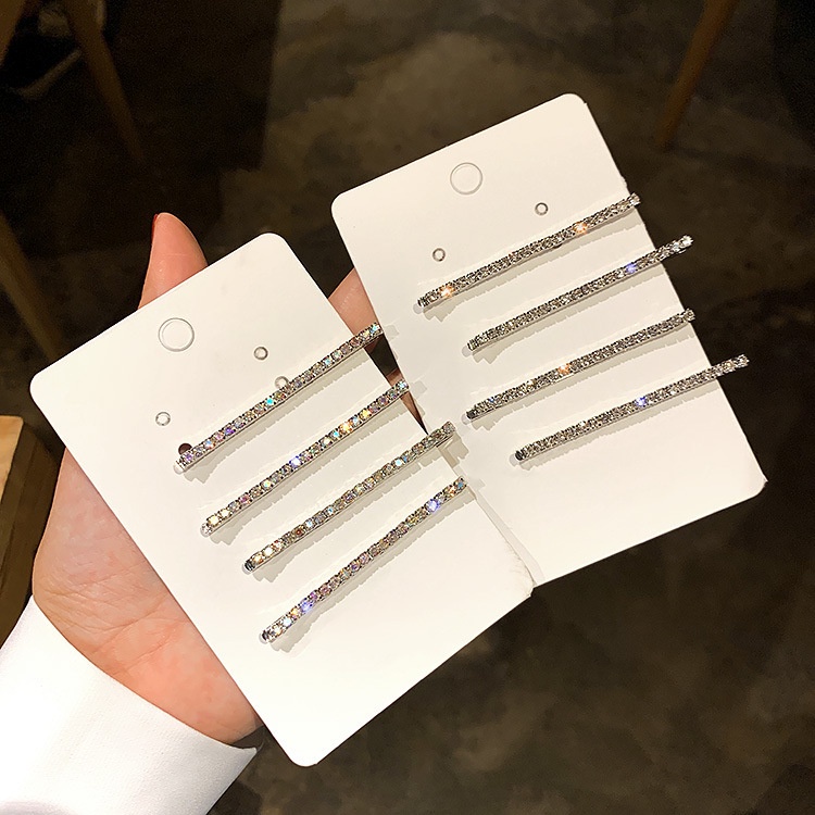 [Bộ 4] Kẹp Tóc Đính Đá Lấp Lánh Phụ Kiện Thời Trang Cho Nữ AB090