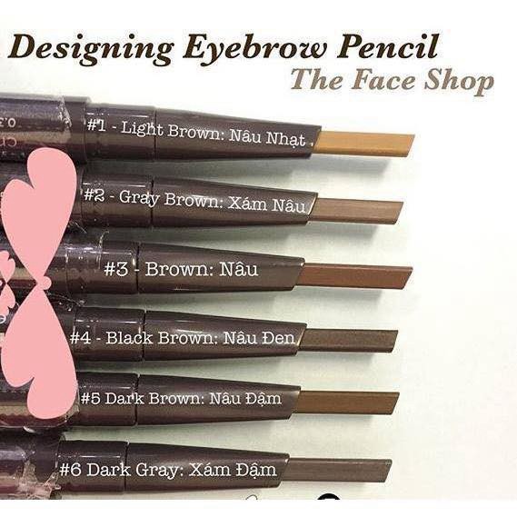 [...............] Chì kẻ chân mày ... đầ... The Face Shop Designing Eye...row Pencil Hàn Q...ốc. nakha1