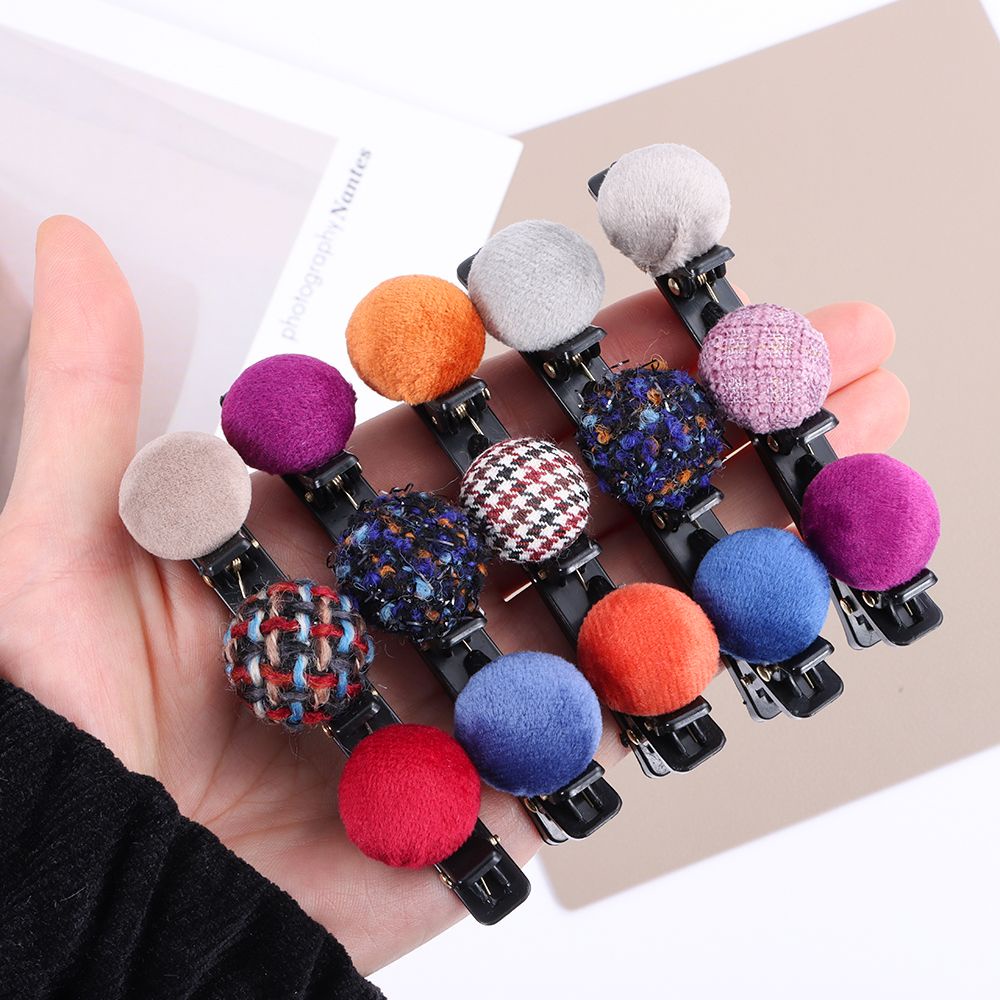 Kẹp tóc thiết kế kiểu bện nhiều màu sắc phong cách retro dành cho nữ XIANSTORE