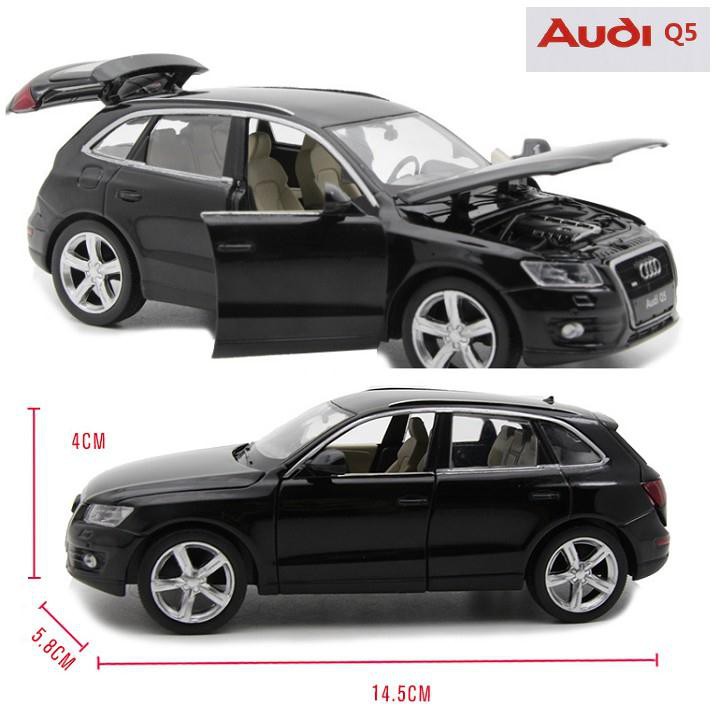 Xe mô hình ô tô Audi Q5 bằng sắt đồ chơi trẻ em xe mở cửa chạy cót có âm thanh và đèn hàng Quảng Châu