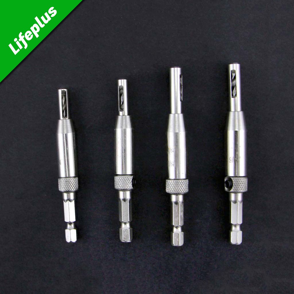 Bộ 4 mũi khoan bản lề tự định tâm