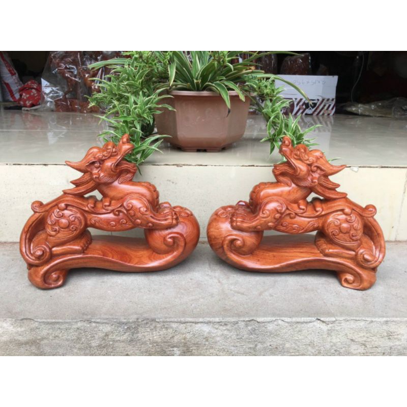 Tượng tỳ hưu gỗ hương mẫu mới 30cm