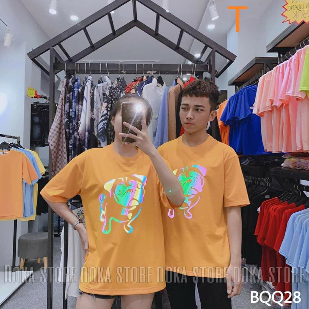 Đôi áo phản quang 7 màu hình cún (2c) TTO885