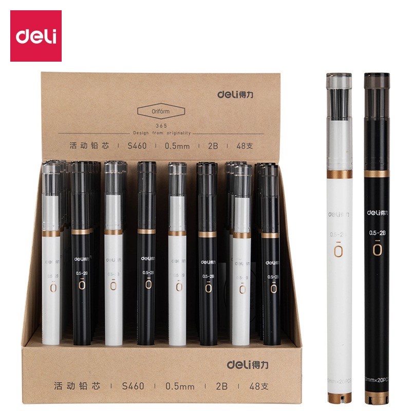 Bút Chì Bấm Bằng Kim Loại Ngòi 0.5MM 0.7MM Có Thể Thay Thế Cho Học Sinh