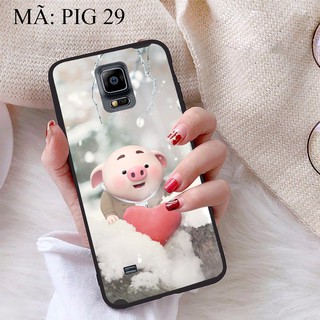 Ốp lưng Samsung Note 4 viền dẻo TPU BST Heo Con