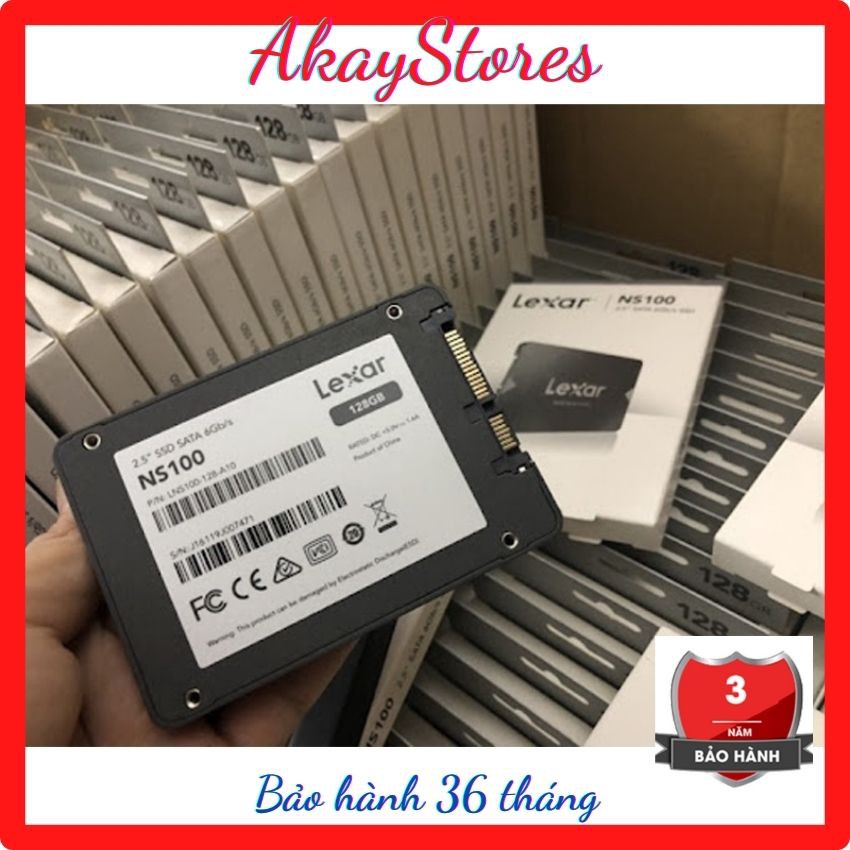 [Sale Sốc] Ổ cứng SSD 128G Lexar -NS100 SATA III (6Gb/s) New - Full Box AkayStores- Chính Hãng Mai Hoàng - BH 36 Tháng