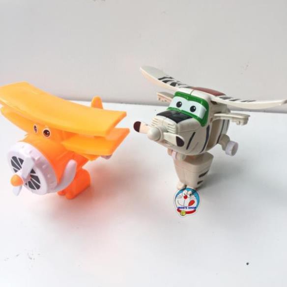 [freeship]] Hộp 8 nhân vật đội bay siêu đẳng Super wings biến hình thành máy bay và robot ( mẫu mới 2019)