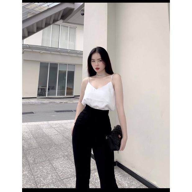 Áo hai dây vintage chất lụa mát mịn+ CÓ DÂY TĂNG ĐƯA