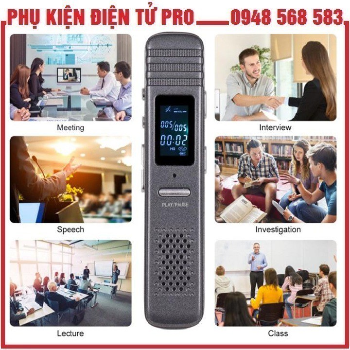 [Mã 151ELSALE hoàn 7% đơn 300K] MÁY GHI ÂM GA806 BỘ NHỚ TRONG 8GB