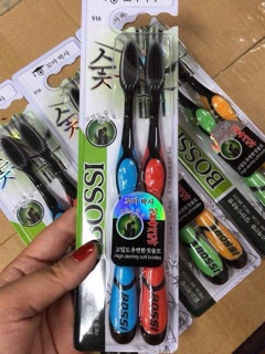 VỈ 2 BÀN CHẢI THAN TRE SIÊU MỀM MỊN BOSSI