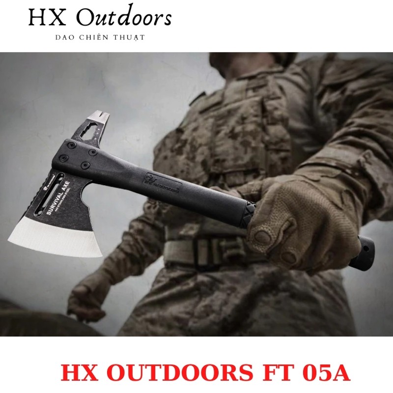 Hx outdoors Ft 05A  dụng cụ rìu đi rừng đi phượt dã ngoại chiến thuật cắm trại sinh tồn