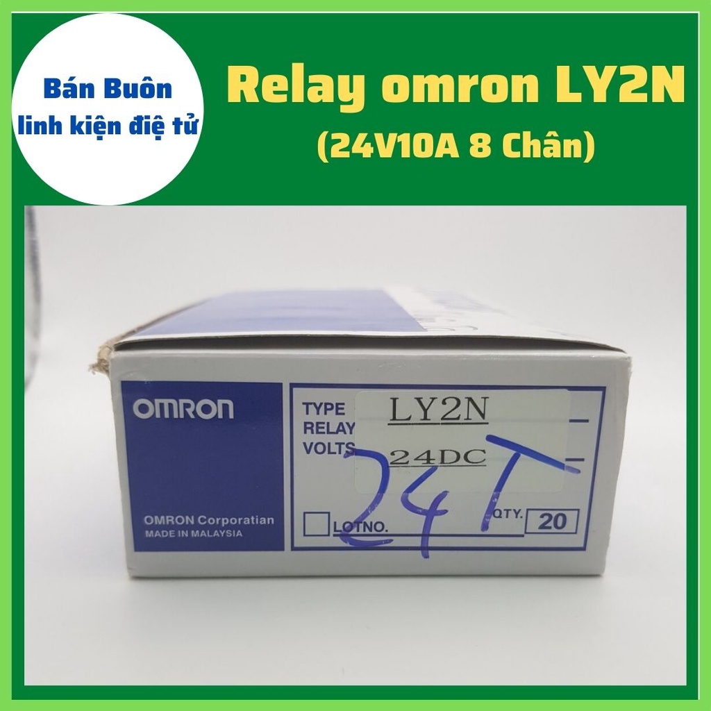 Relay trung gian 24v10a 8 chân, Rơle trung gian 24v, relay 24v10a, reay 24v 8 chân [Hàng xịn]