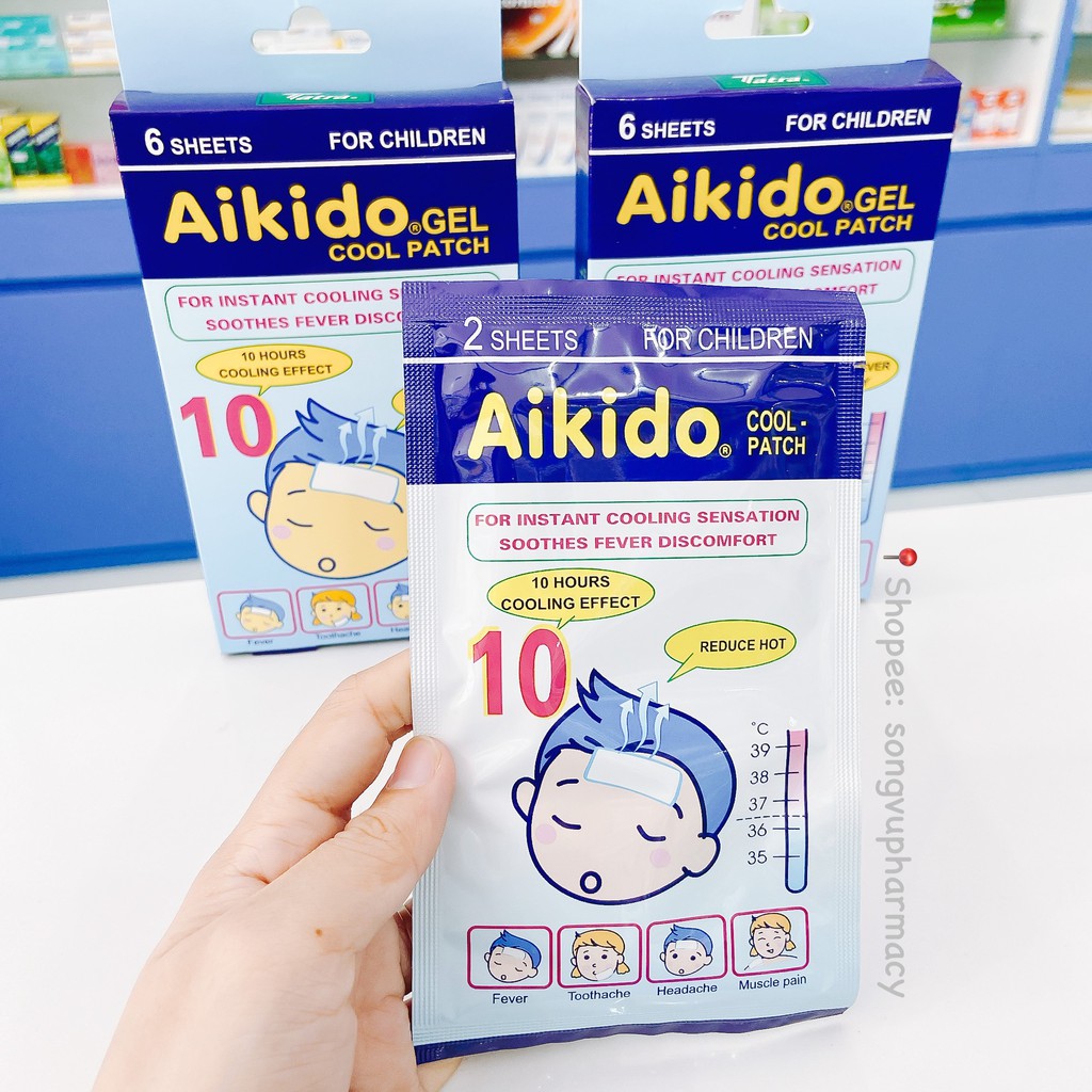 Miếng dán hạ sốt AKIDO - Cho cảm giác mát lạnh, làm dịu ngay cơn sốt khó chịu