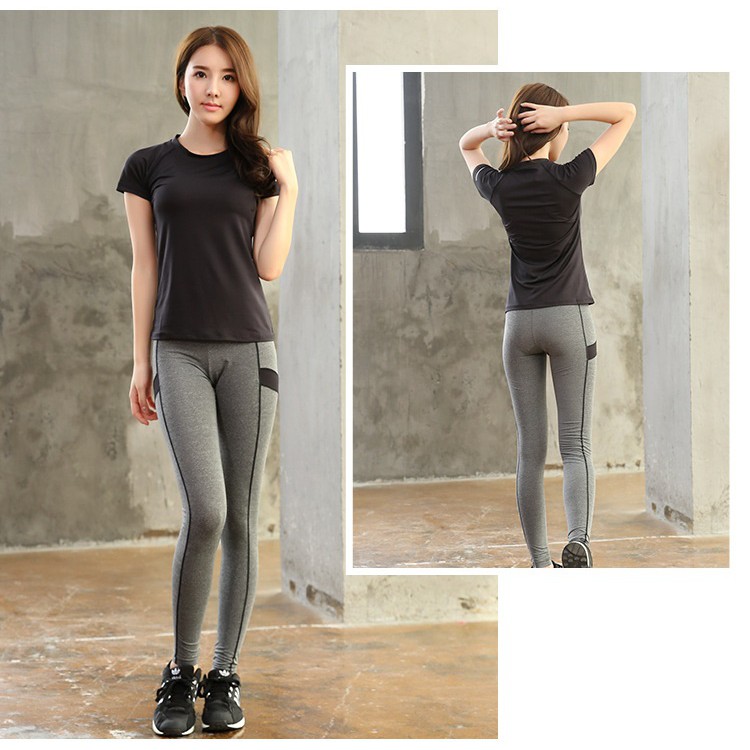 Quần Tập Gym Nữ - Quần Legging Thể Thao Yoga Nữ Thun Lạnh Nhập Khẩu Cao Cấp Màu Xám LGW05 | BigBuy360 - bigbuy360.vn