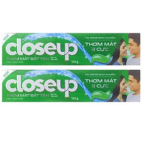 combo 2 hộp Kem đánh răng CLOSEUP Bạc Hà + trà xanh (180g)