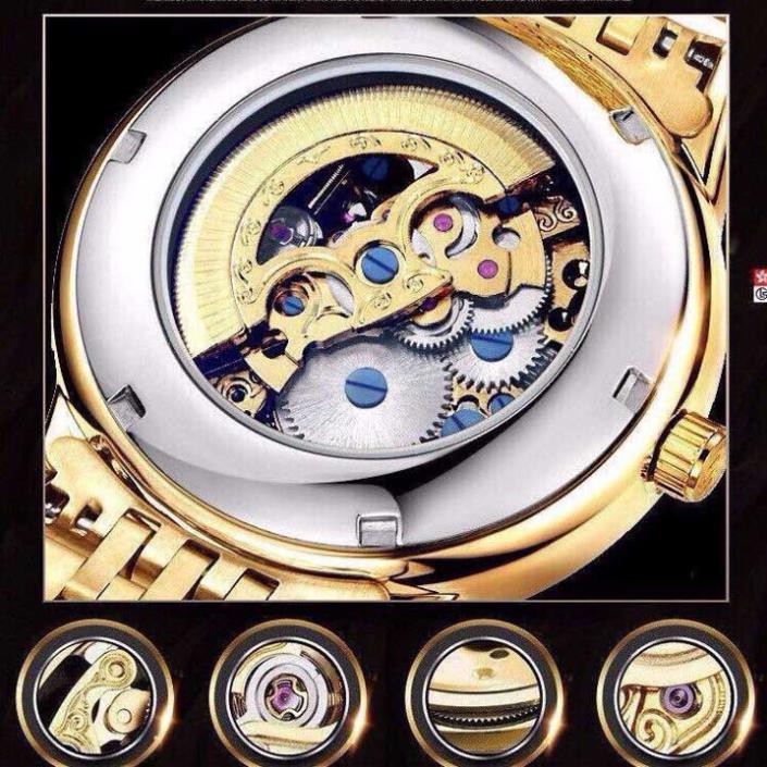 Đồng Hồ Cơ Nam Movt mặt rồng tặng vòng tay may mắn