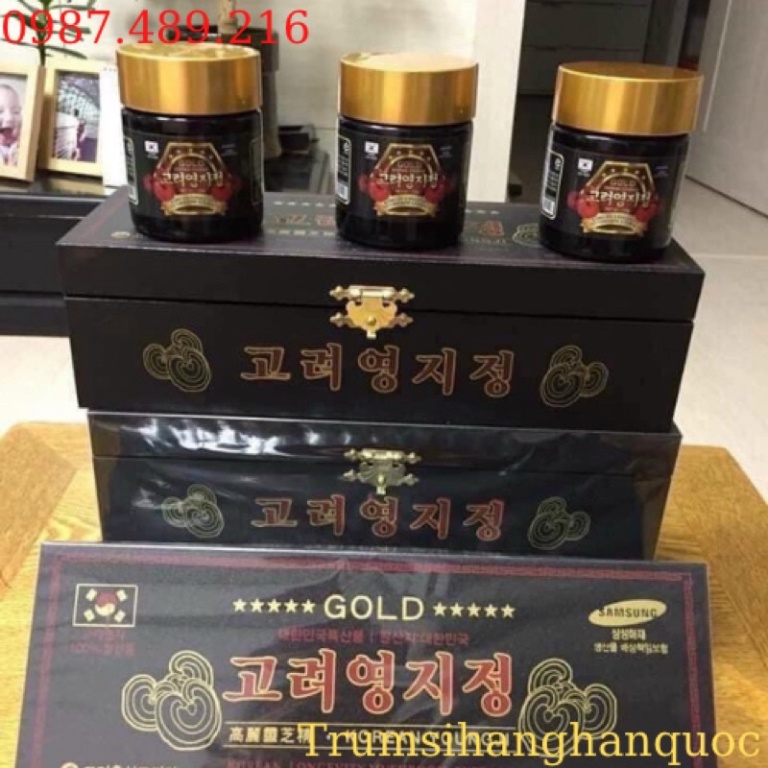Cao Linh Chi Cao Cấp Hộp Gỗ Đen Hàn Quốc ( hộp 3 lọ x 120gr) [ Hàng Mới Về ]