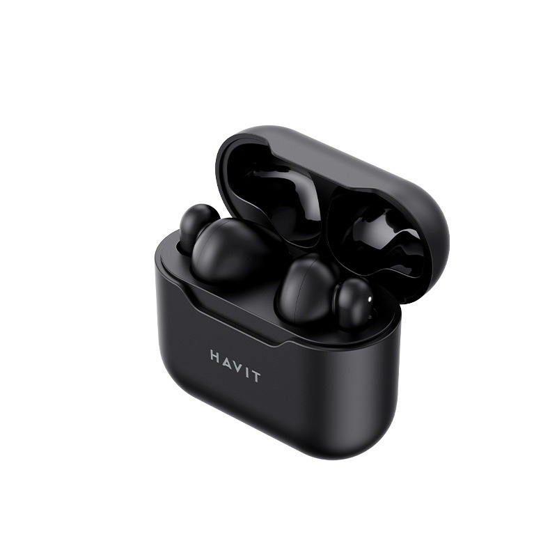 【Giao Hỏa Tốc】Tai Nghe Bluetooth TWS HAVIT TW960, BT v5.1, Độ Trễ Thấp, Kháng Nước IPX4, Nghe Đến 16H (Đen) - Chính Hãng