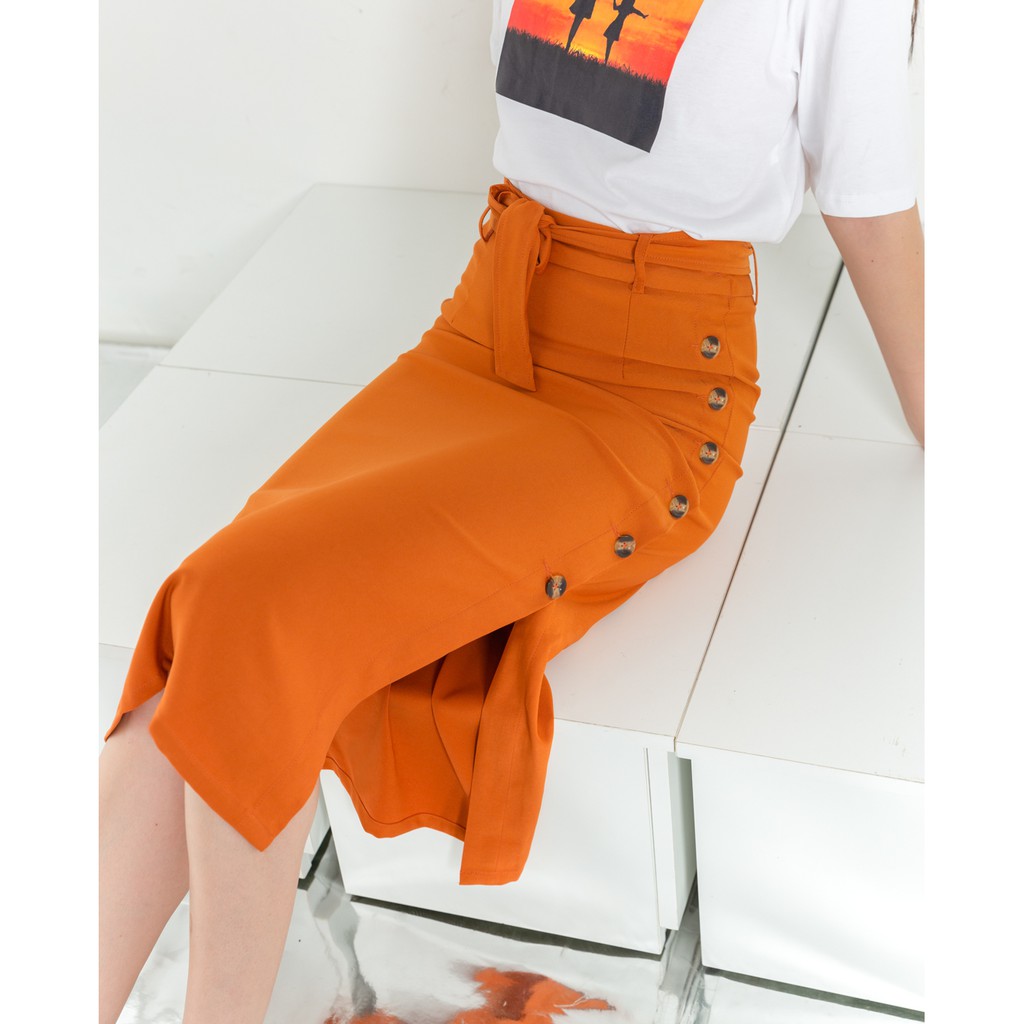 J-P Fashion Váy midi xẻ nút trẻ trung - 17004237 | BigBuy360 - bigbuy360.vn