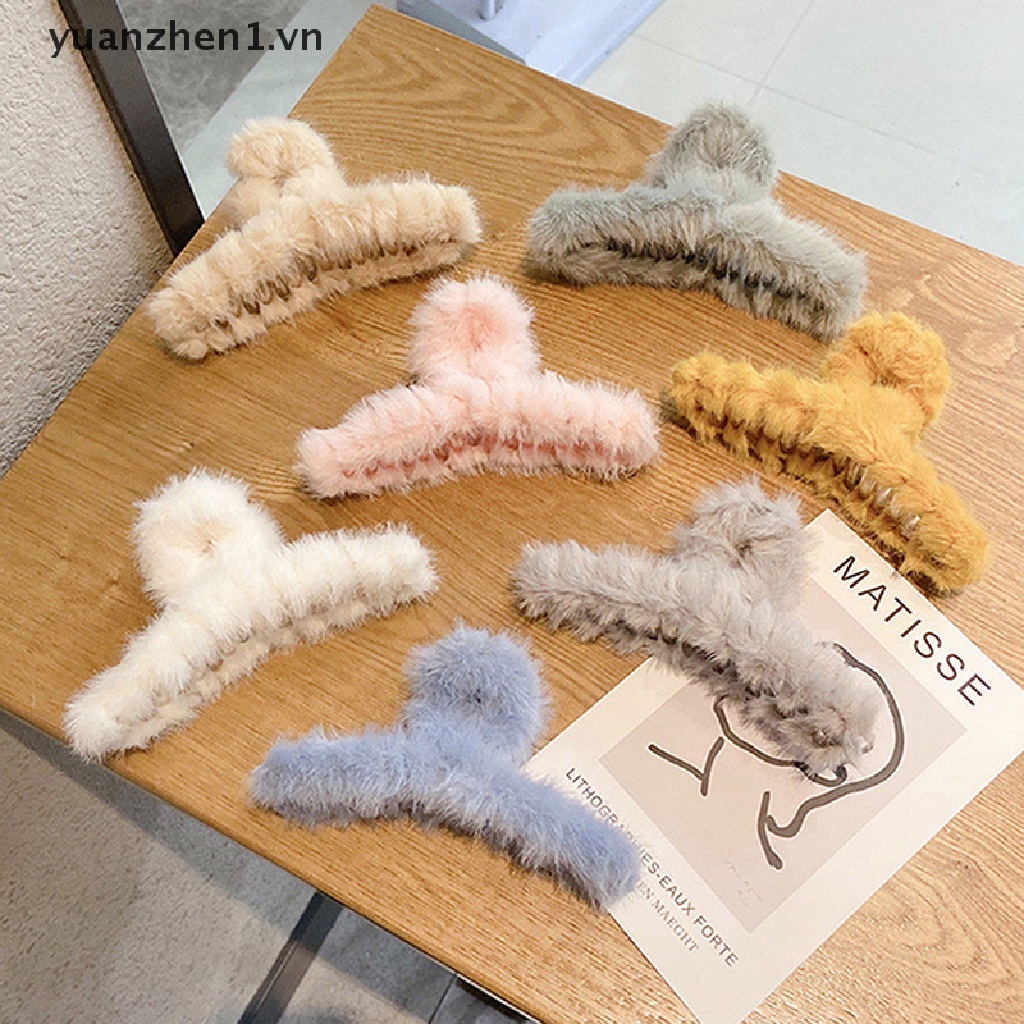 Kẹp Tóc Lông Giả Mềm Mại Giữ Ấm Dành Cho Nữ