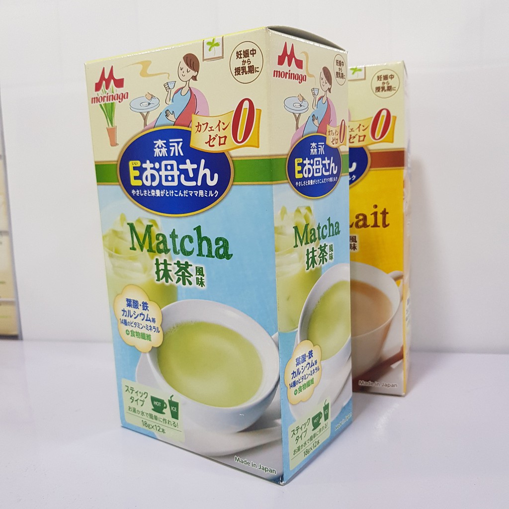 Sữa Bầu Morinaga Vị Matcha ( 18g*12 gói ) Nhật Bản