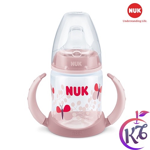 Bình tập uống nước NUK nhựa PP 150ml đầu mút có tay cầm cho bé tập uống - NU34359 (4 màu)