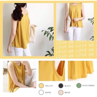 Áo sát nách màu Beige/Green/Yellow/Black/White