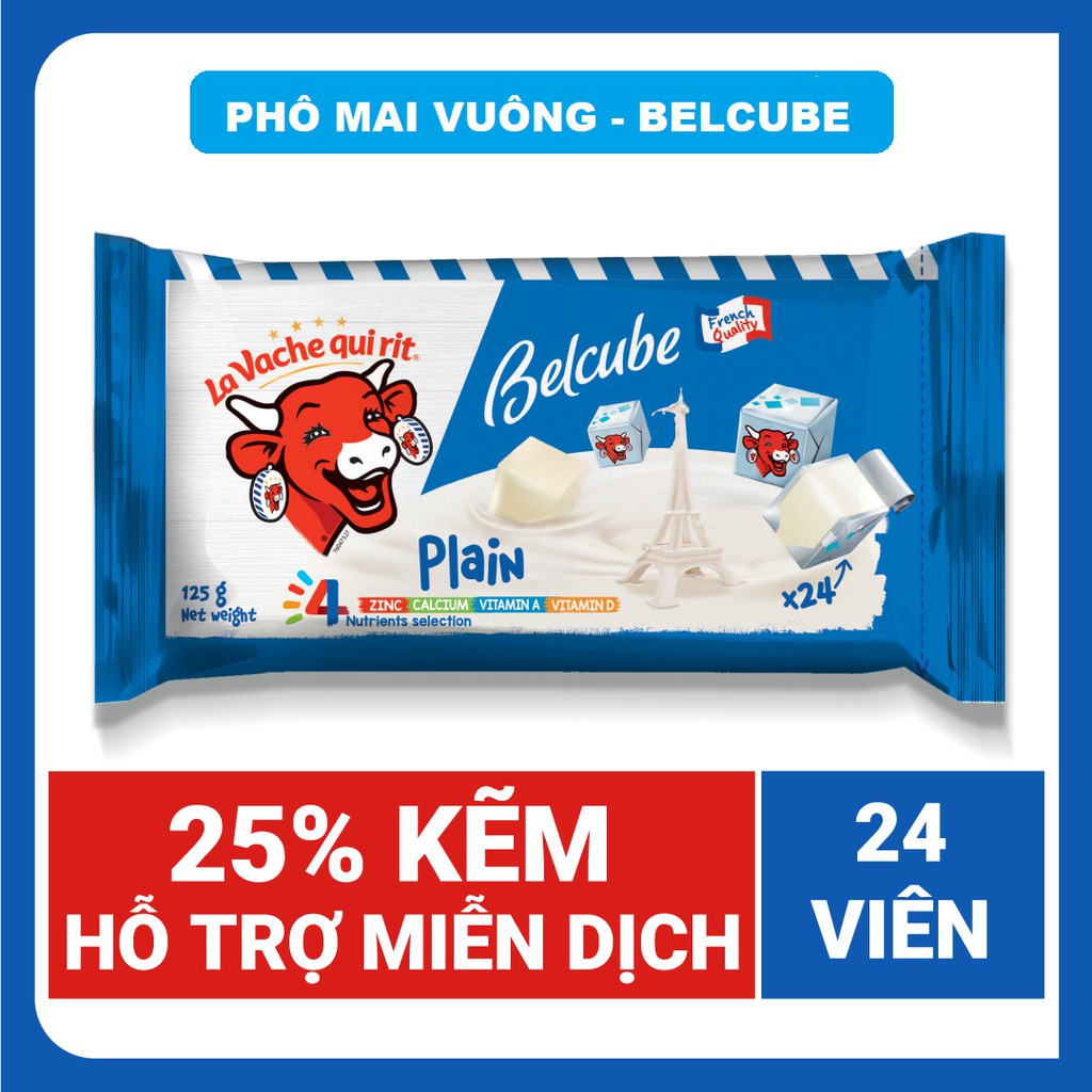 Phô mai vuông Belcube loại 24 viên